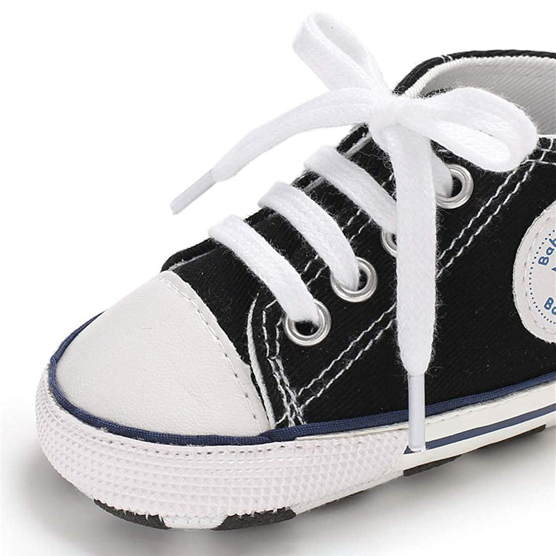 Unisex High Top Sneaker Soft Anti-Slip Sole Newborn Infant Denim Shoes