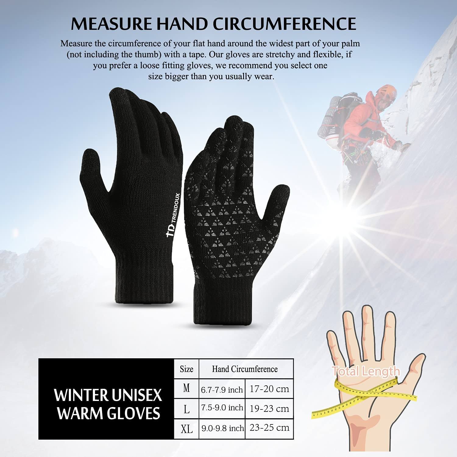 Unisex Knit 360° Whole Palm Touchscreen Antislip Gloves Men's Shoes & Accessories - DailySale