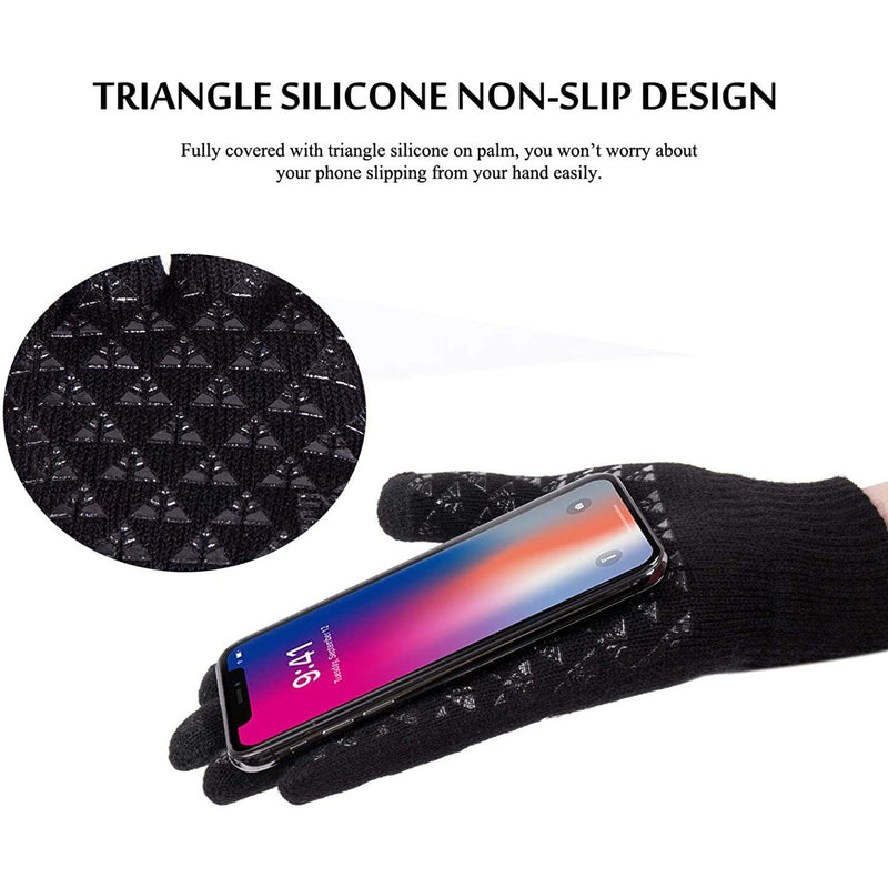 Unisex Knit 360° Whole Palm Touchscreen Antislip Gloves Men's Shoes & Accessories - DailySale