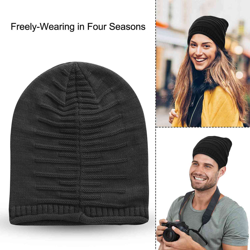 Unisex Knit Beanie Slouchy Baggy Hat Women's Accessories - DailySale