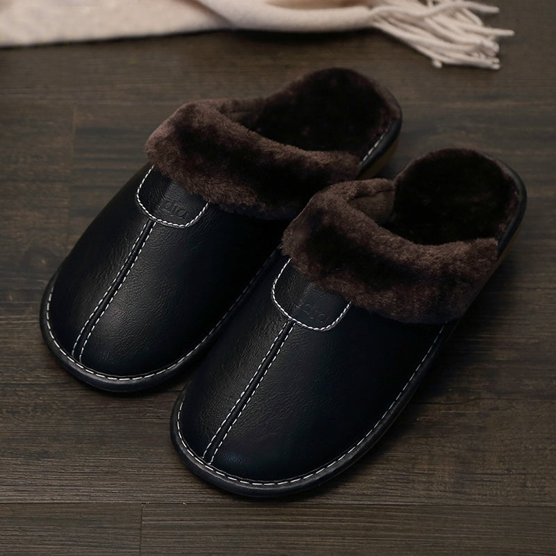 Unisex Memory Foam Fluffy Soft Warm Slip On House Slippers Women's Shoes & Accessories 39 Black - DailySale