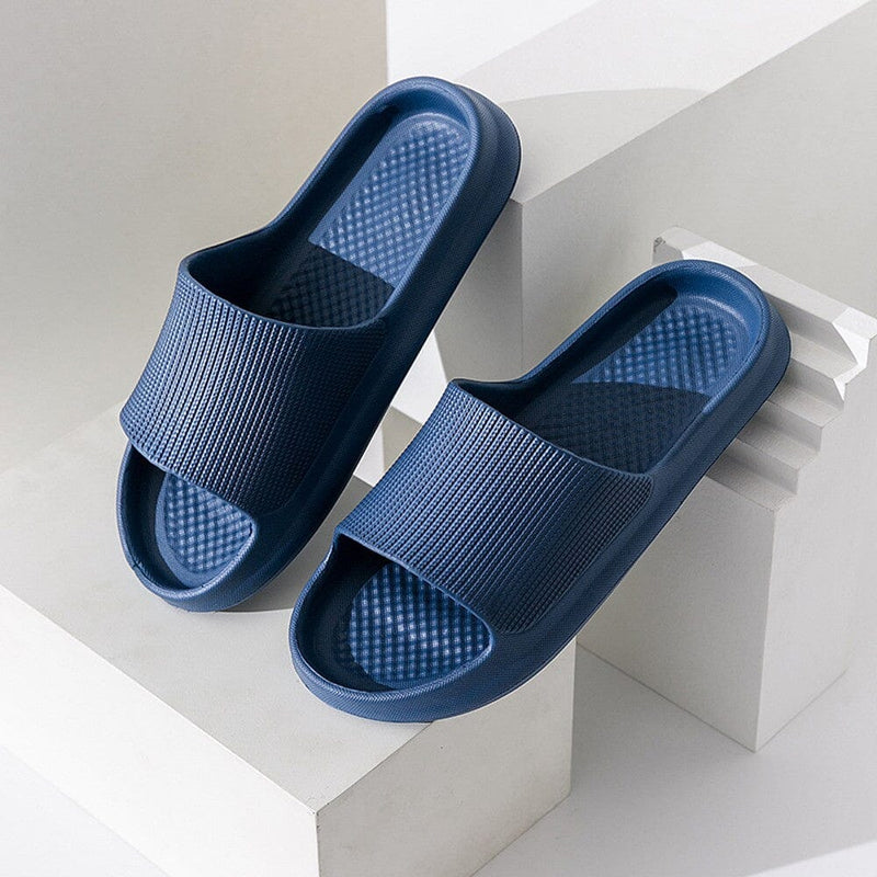 Unisex Minimalist Textured Cloud Slippers - 4 Colors Women's Shoes & Accessories Blue 12-13 - DailySale