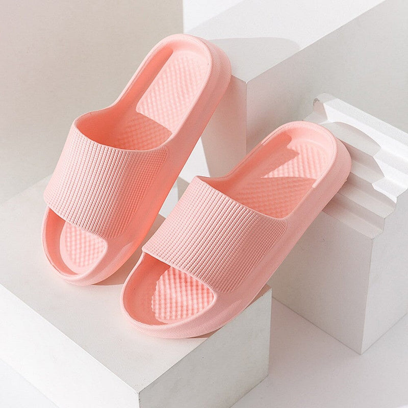 Unisex Minimalist Textured Cloud Slippers - 4 Colors Women's Shoes & Accessories Pink 8-9 - DailySale