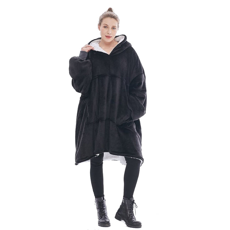 Unisex Oversized Sherpa Wearable Blanket Women's Loungewear - DailySale