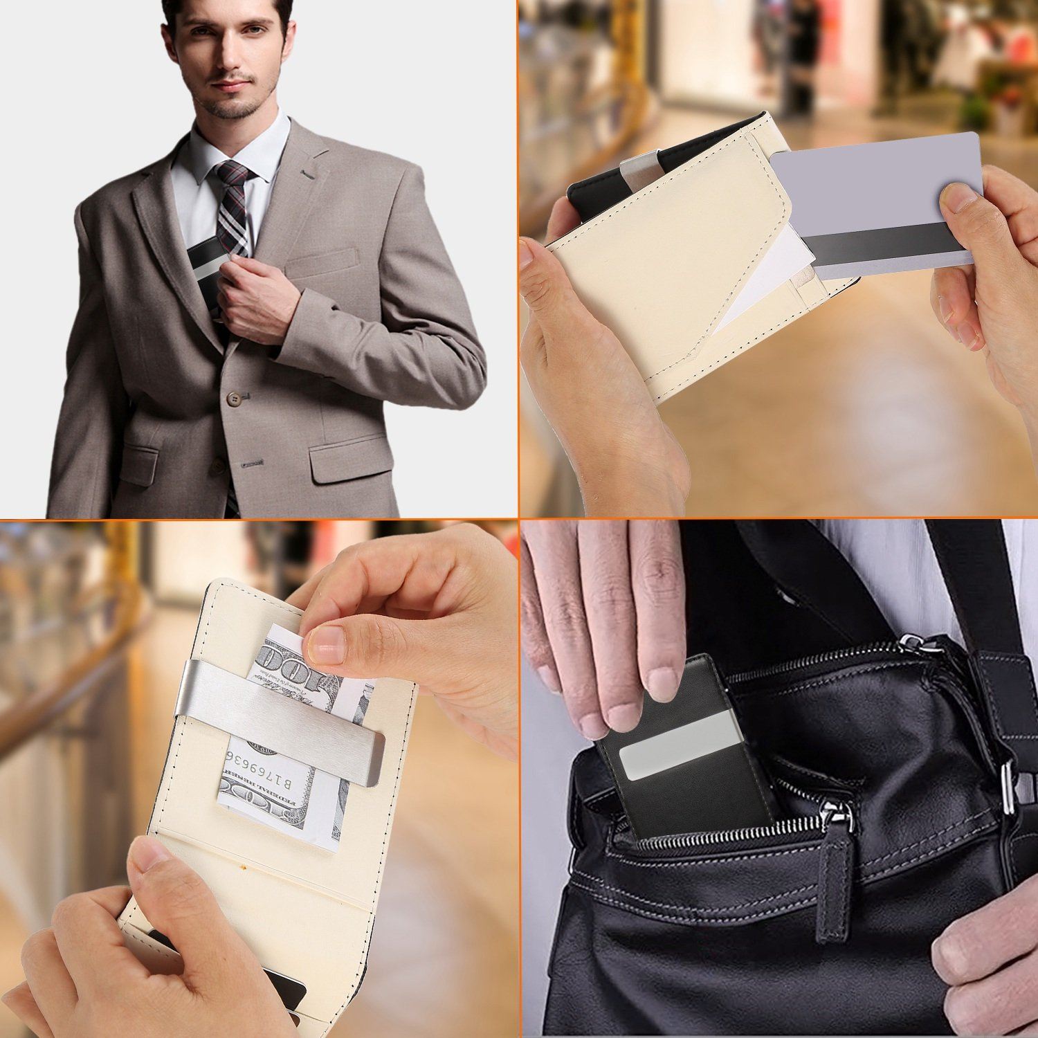 Unisex PU Leather Wallet RFID Blocking Bags & Travel - DailySale