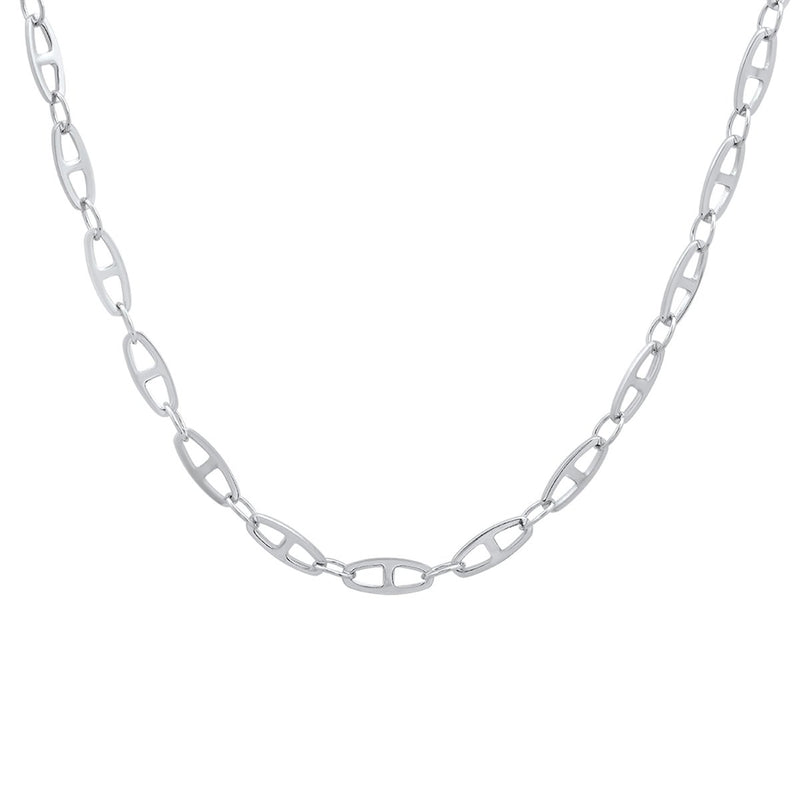 Unisex Stainless Steel Mariner Link Necklace