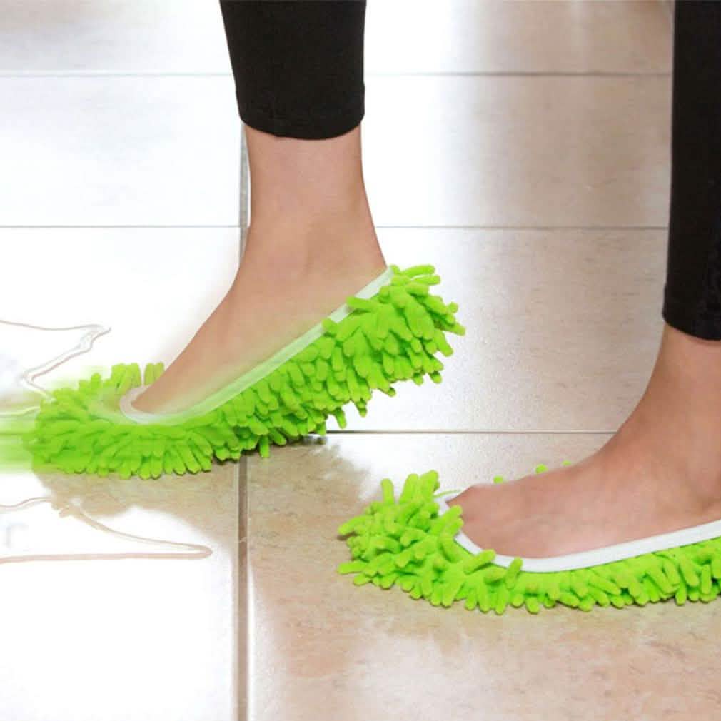 Fun Mops Unisex Super-Fun Machine-Washable Mop Slippers