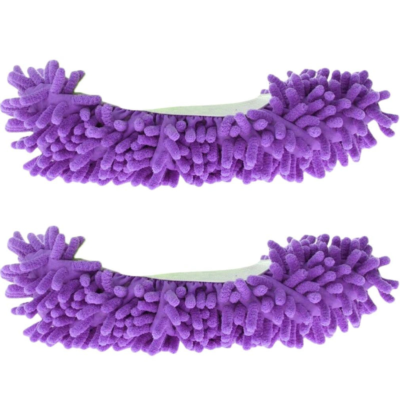 Unisex Super-Fun Machine-Washable Mop Slippers Home Essentials Purple - DailySale