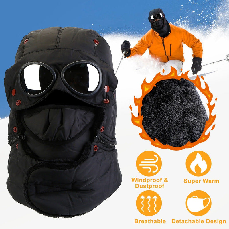 Unisex Thermal Winter Goggles Hat Sports & Outdoors - DailySale