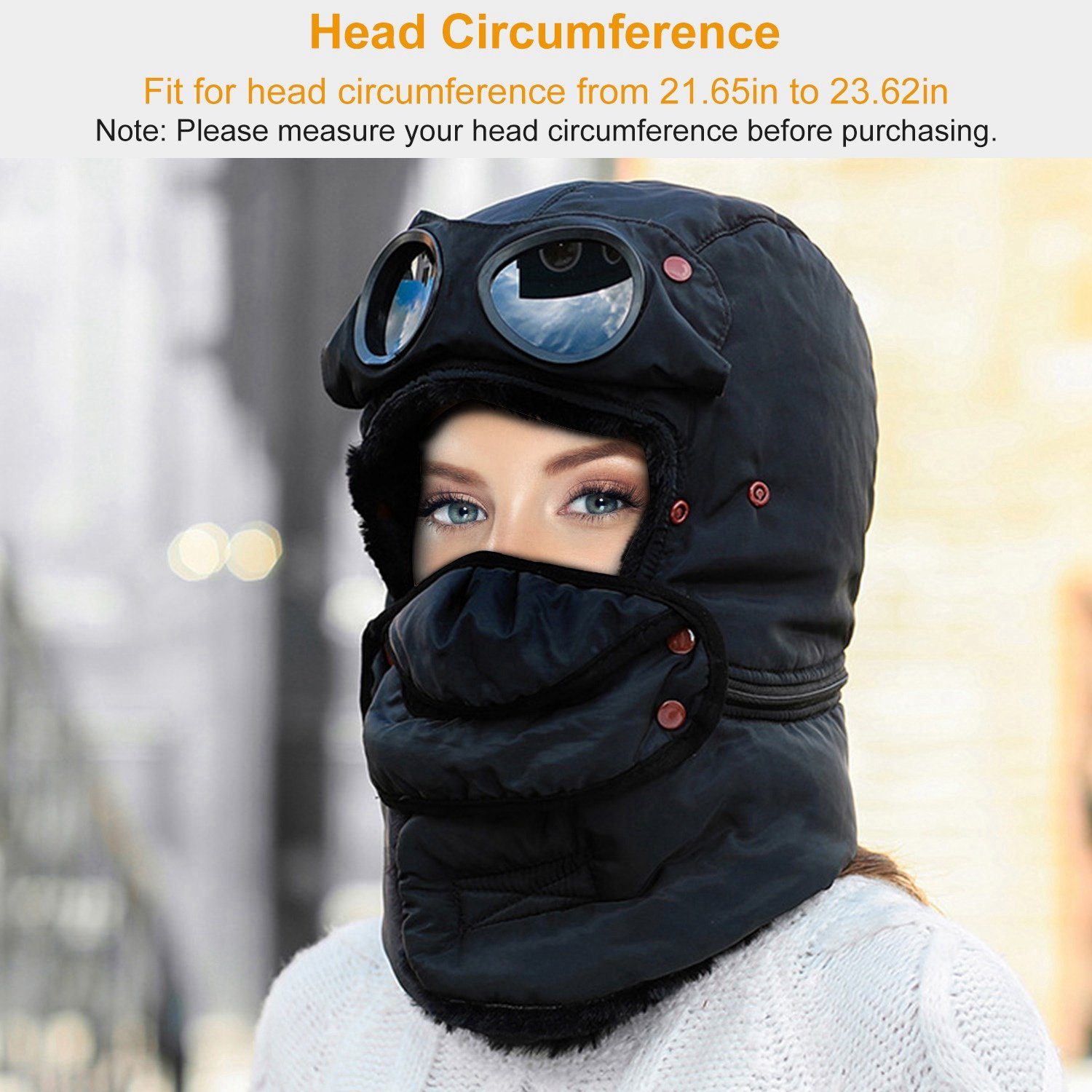 Unisex Thermal Winter Goggles Hat Sports & Outdoors - DailySale