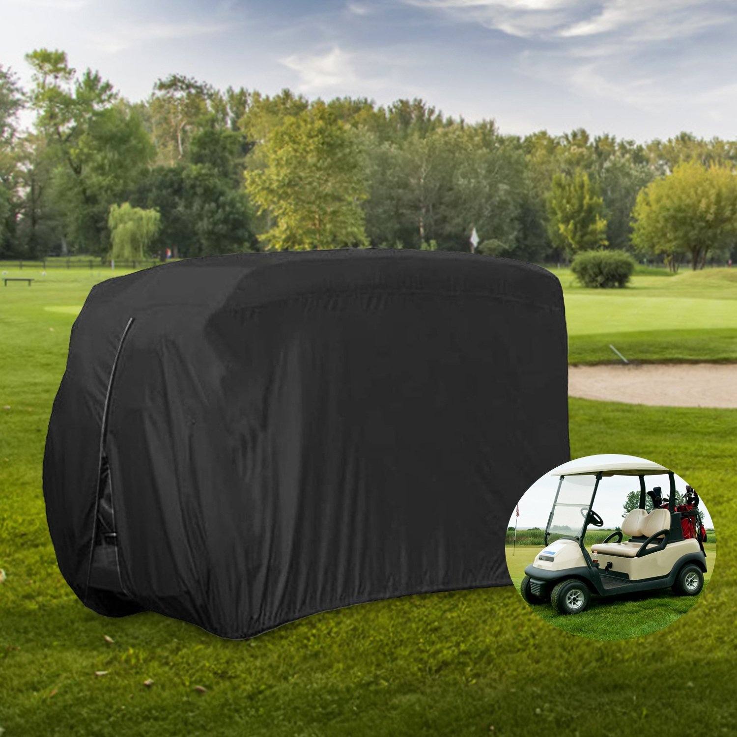 Universal 4 Passenger Golf Cart Cover 210D Automotive - DailySale