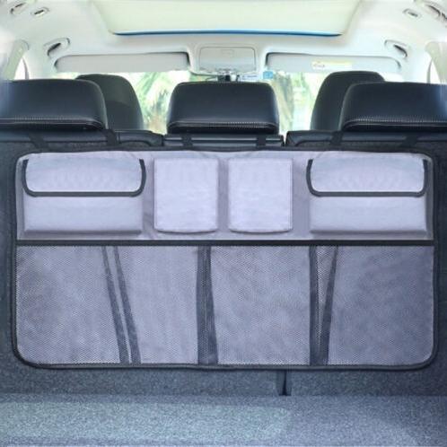 Universal Auto Car Organizer Trunk Back Seat Storage Bag Automotive Gray - DailySale