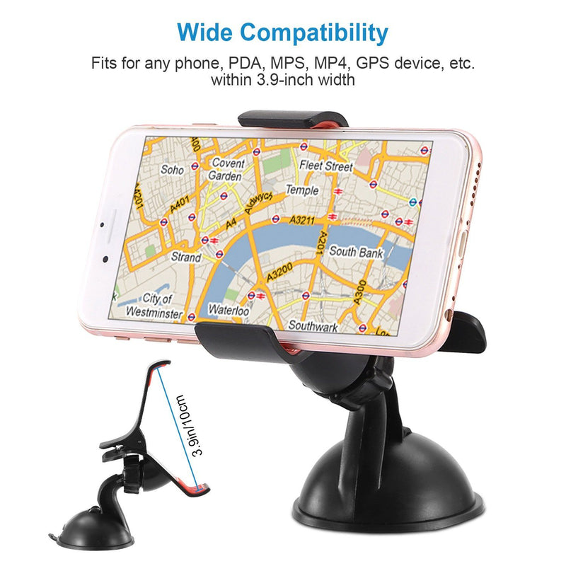 Universal Car Phone Holder 360° Rotation Mobile Accessories - DailySale