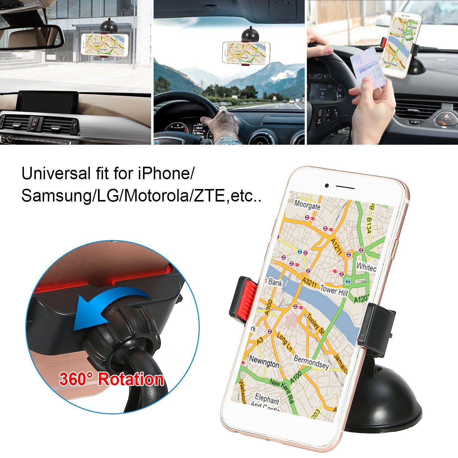 Universal Car Windshield Mount Holder Automotive - DailySale