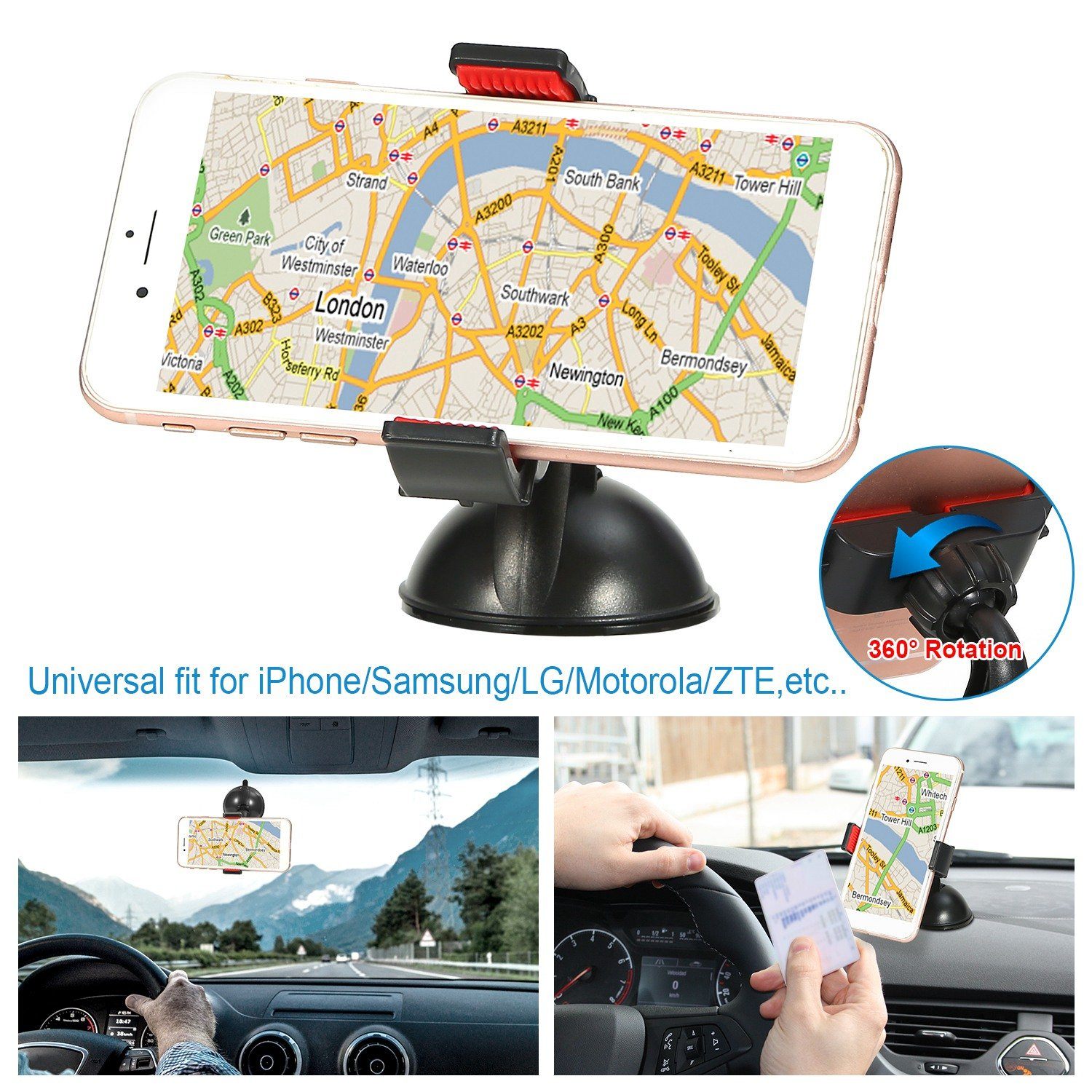 Universal Car Windshield Mount Holder Automotive - DailySale