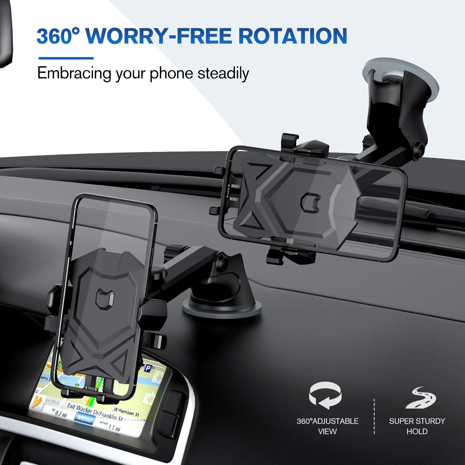 Universal Long Neck Car Mount Holder Automotive - DailySale