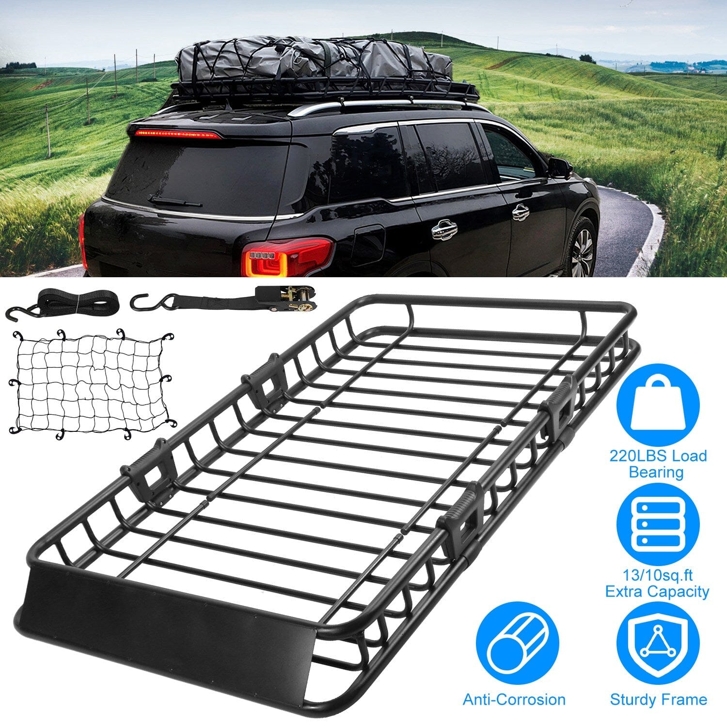 Universal Roof Rack Car Luggage Holder Automotive - DailySale