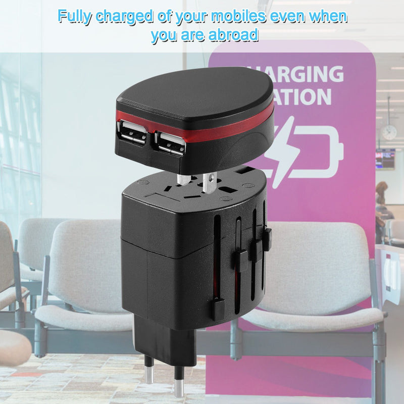 Universal Travel Power Adapter All in One Wall Charger Household Batteries & Electrical - DailySale