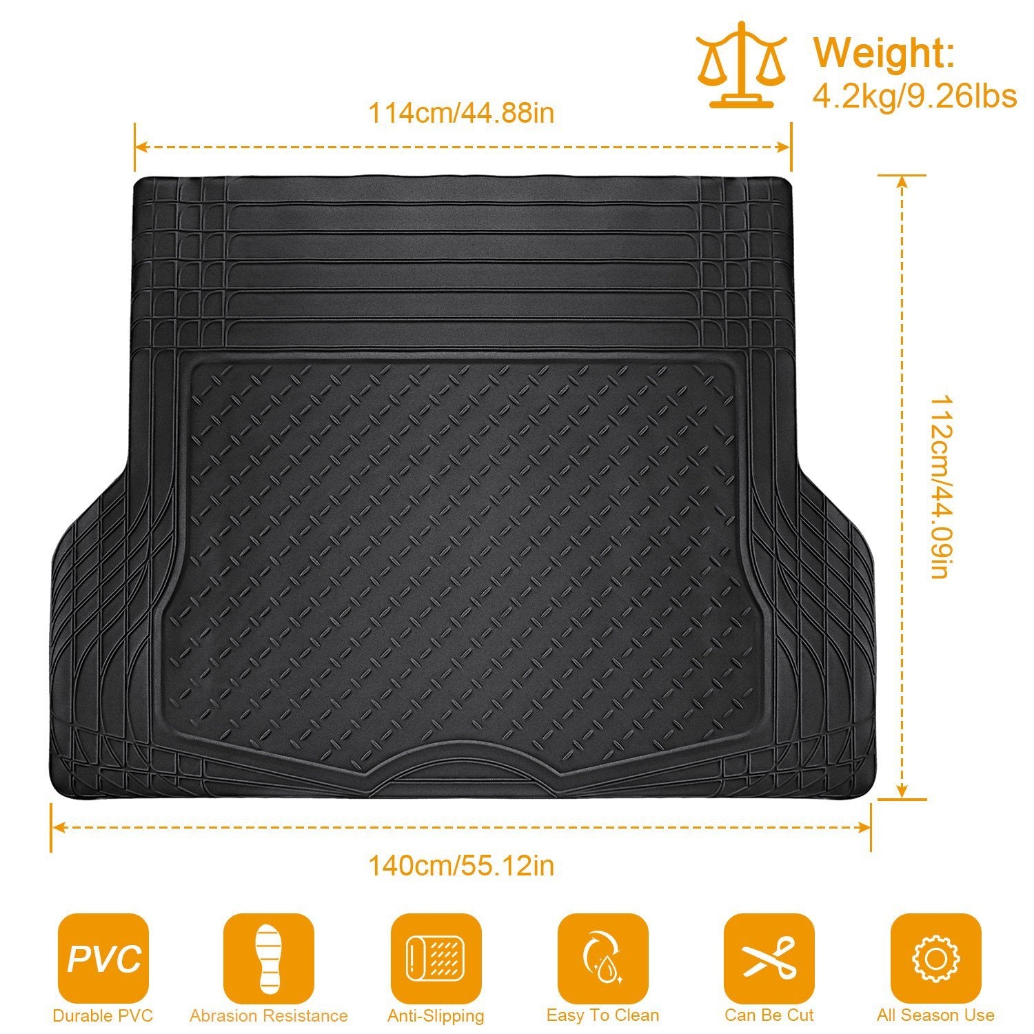 Universal Trunk Cargo Floor Mat Automotive - DailySale