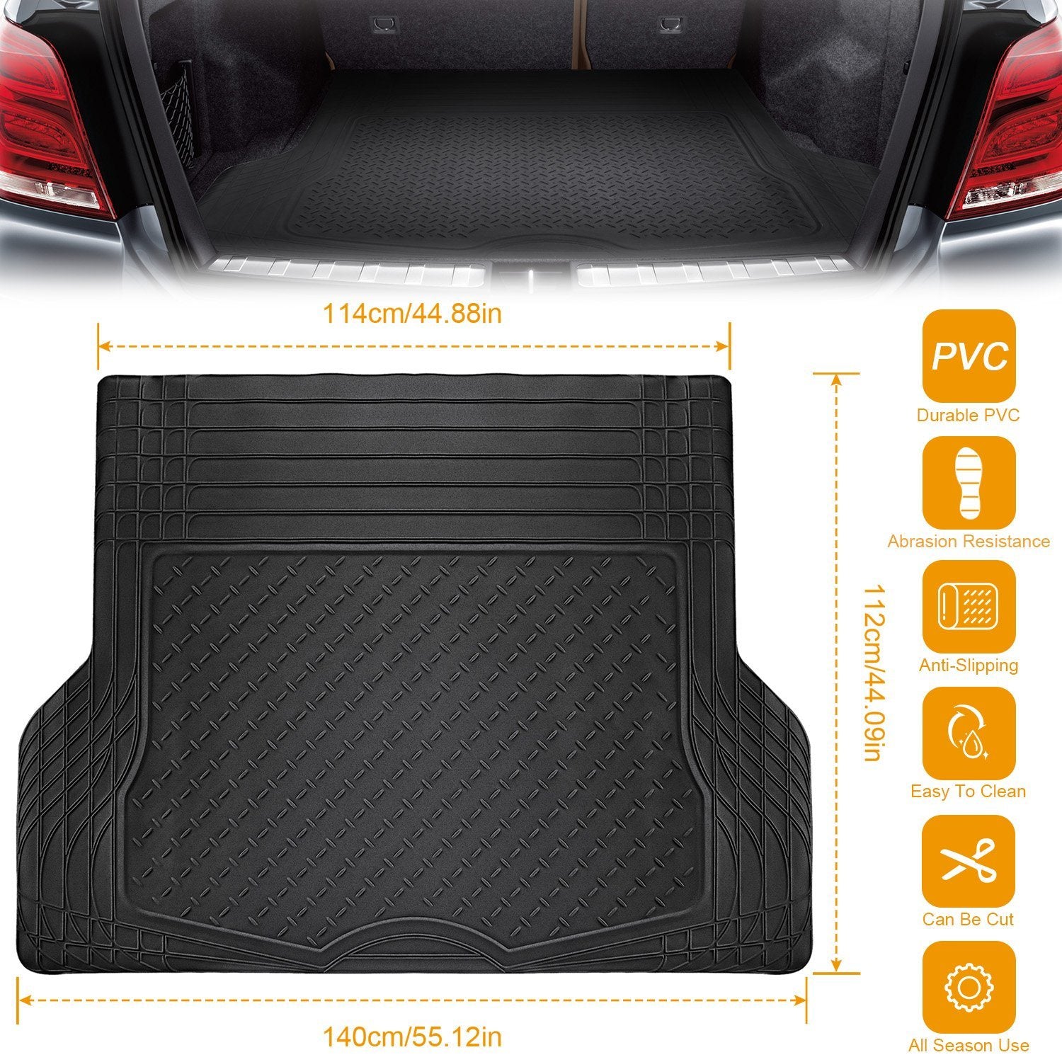 Universal Trunk Cargo Floor Mat Automotive - DailySale