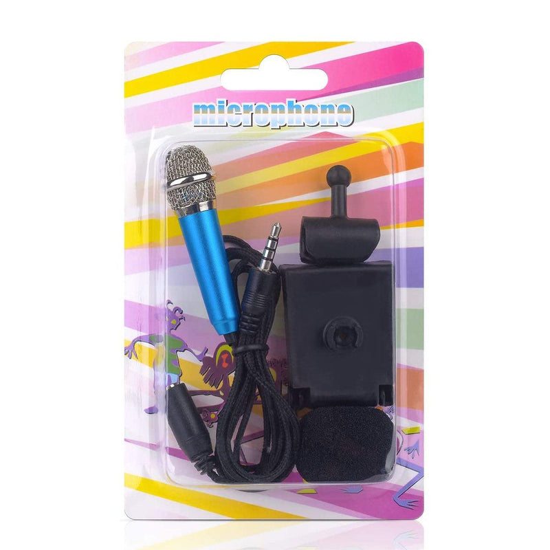 Cell Phone Portable Singing Mic Wired Stereo Mini Pocket Karaoke Microphone