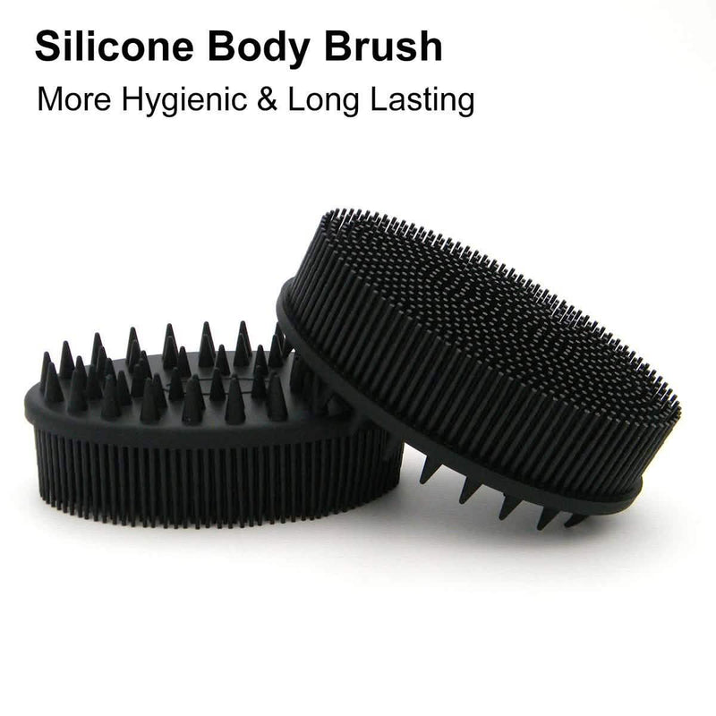 Upgrade Silicone Body Scrubber and Hair Shampoo Brush Bath - DailySale
