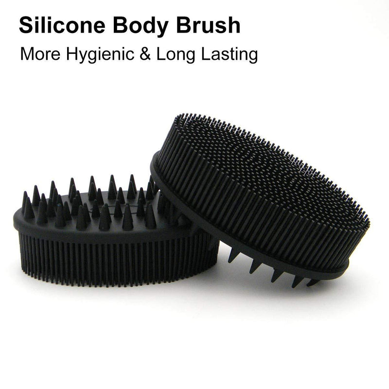 Upgrade Silicone Body Scrubber and Hair Shampoo Brush Bath - DailySale