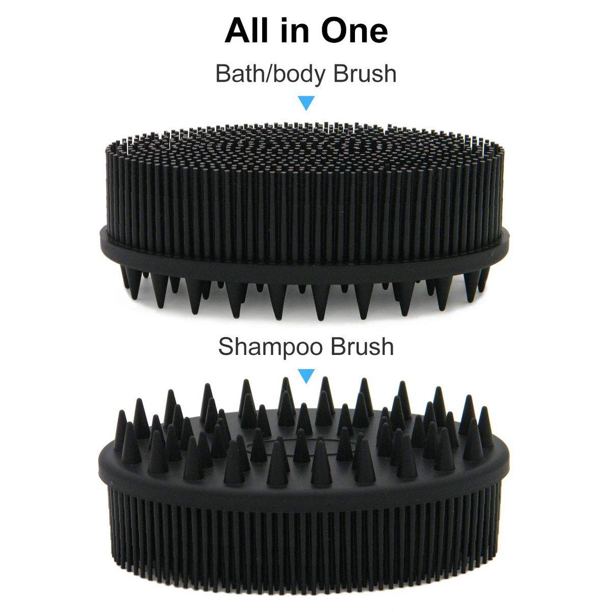 Upgrade Silicone Body Scrubber and Hair Shampoo Brush Bath - DailySale