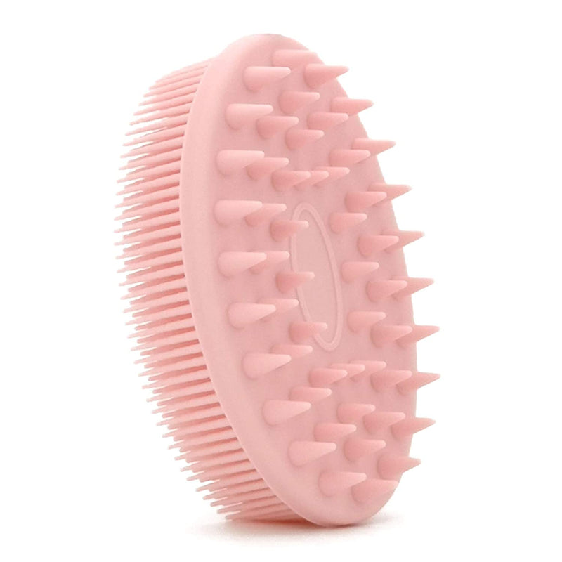 Upgrade Silicone Body Scrubber and Hair Shampoo Brush Bath Pink - DailySale