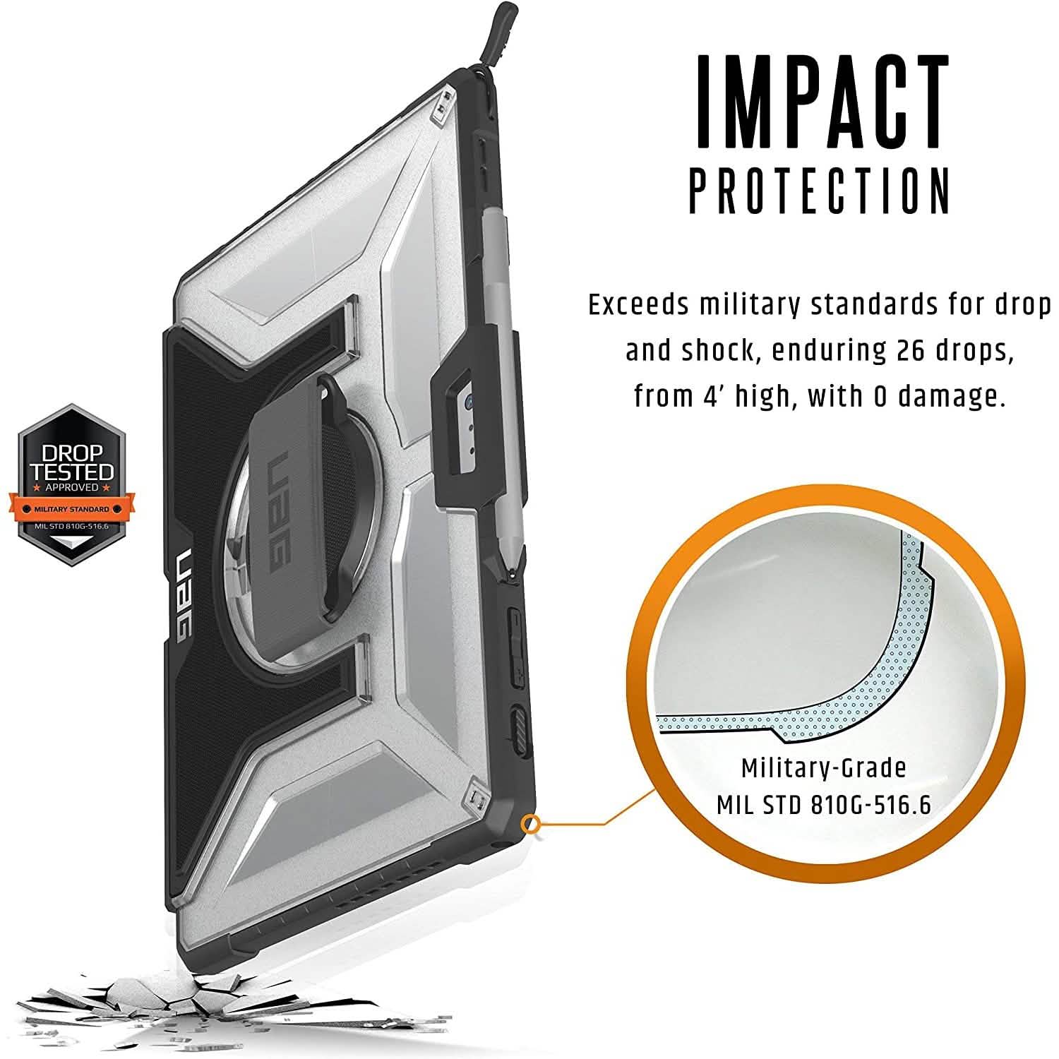Urban Armor Gear UAG Military Drop Tested Case Designed for Microsoft Surface Pro Computer Accessories - DailySale