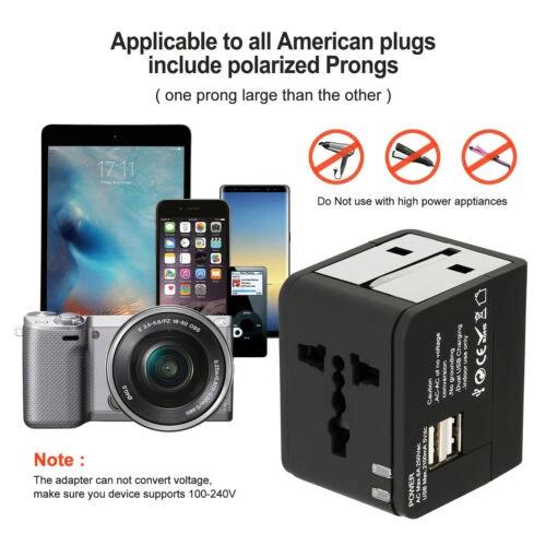 US EU UK AU Travel Universal Adapter USB Charger Type-C AC Wall Plug Converter Mobile Accessories - DailySale