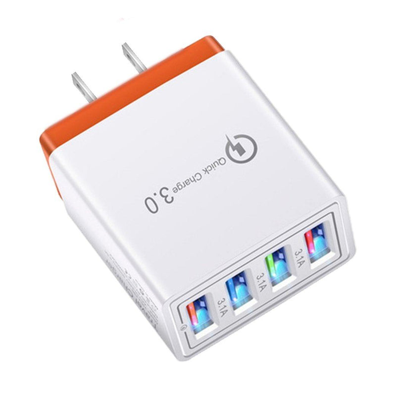 US Plug Fast Charging USB Charger Mobile Accessories Orange - DailySale