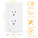 US Wall Outlet Cover Wall Plate with 3-LED Dusk To Down Sensor Night Lights Batteries & Electrical - DailySale