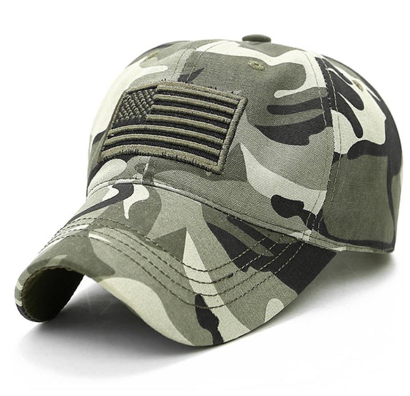 USA Flag Baseball Cap Army Embroidery Cotton Tactical Snapback Hat Men's Accessories Camo - DailySale