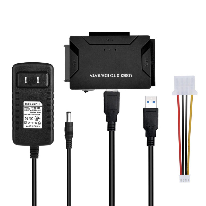 USB 3.0 to IDE & SATA Converter External Hard Drive Adapter Kit 2.5/3.5  Cable 