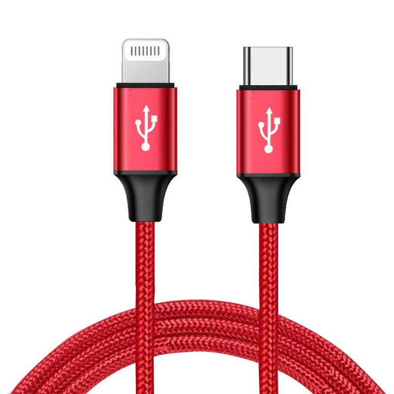 USB-C to Lightning Cable Mobile Accessories Red - DailySale