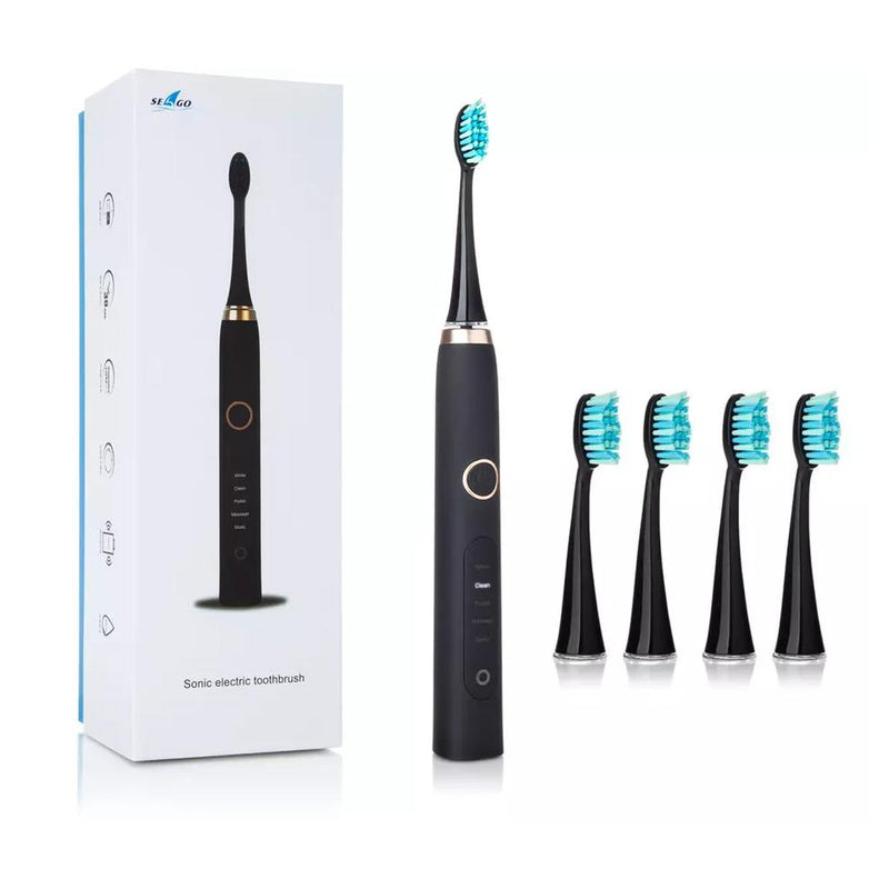 USB Electric Toothbrush with 4 Replacement Heads Beauty & Personal Care - DailySale