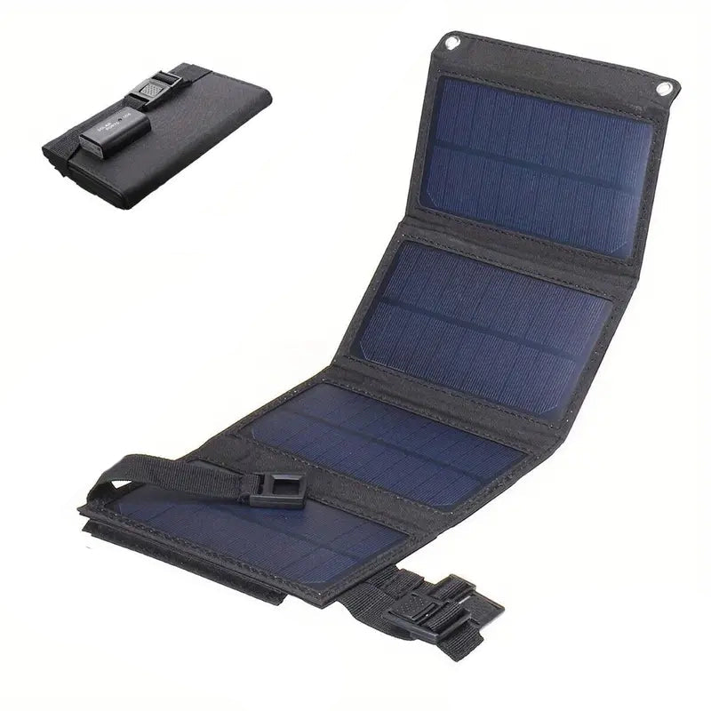 USB Foldable Solar Panel Mobile Accessories Black - DailySale