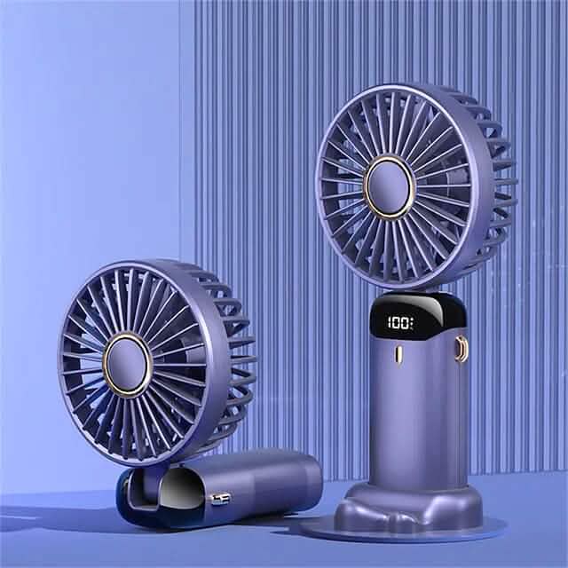USB Handheld Small Fan Mini Portable Fan Household Appliances Blue - DailySale