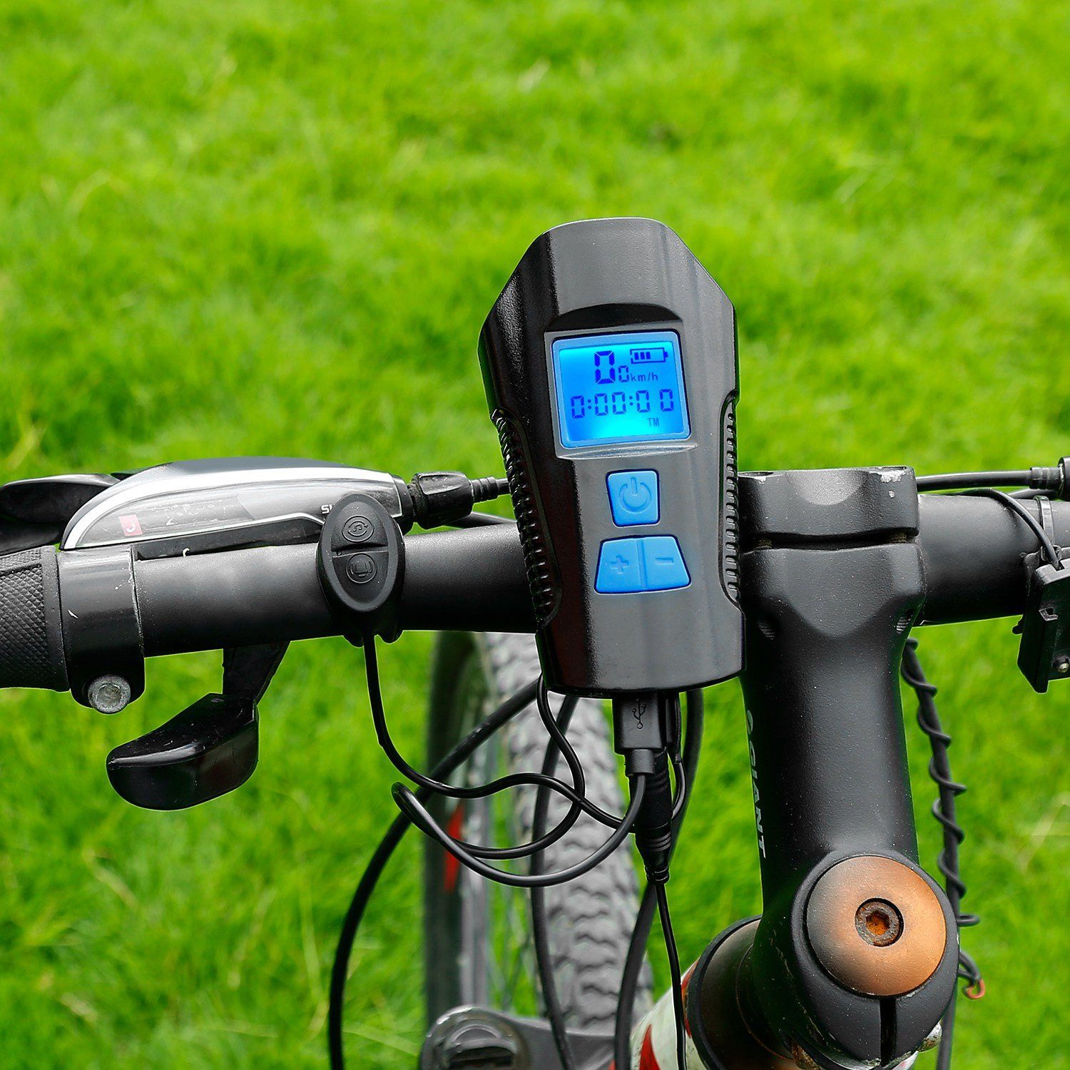 USB Rechargeable Bike Light Set with Speedometer and Odometer Sports & Outdoors - DailySale