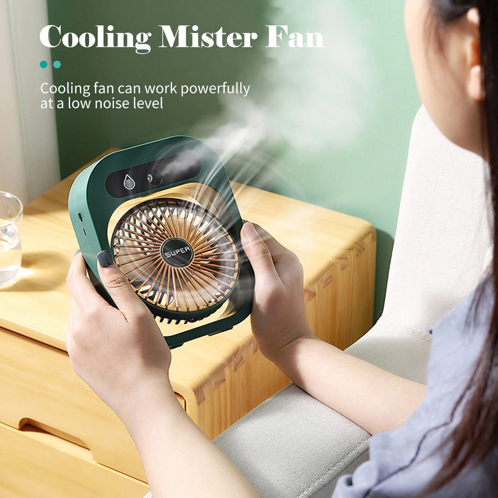 USB Rechargeable Desktop Spray Fan Household Appliances - DailySale