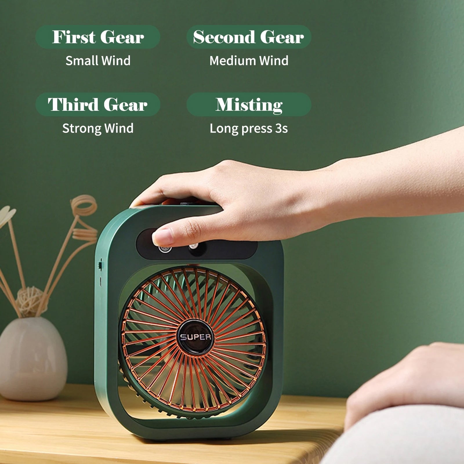 USB Rechargeable Desktop Spray Fan Household Appliances - DailySale