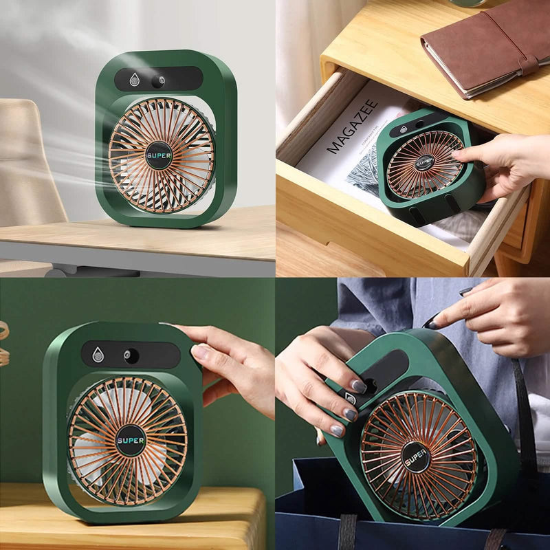 USB Rechargeable Desktop Spray Fan Household Appliances - DailySale