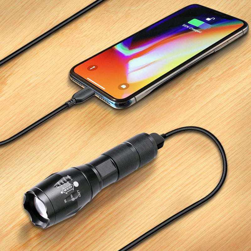USB Rechargeable Flashlight and Powerbank Mobile Accessories - DailySale