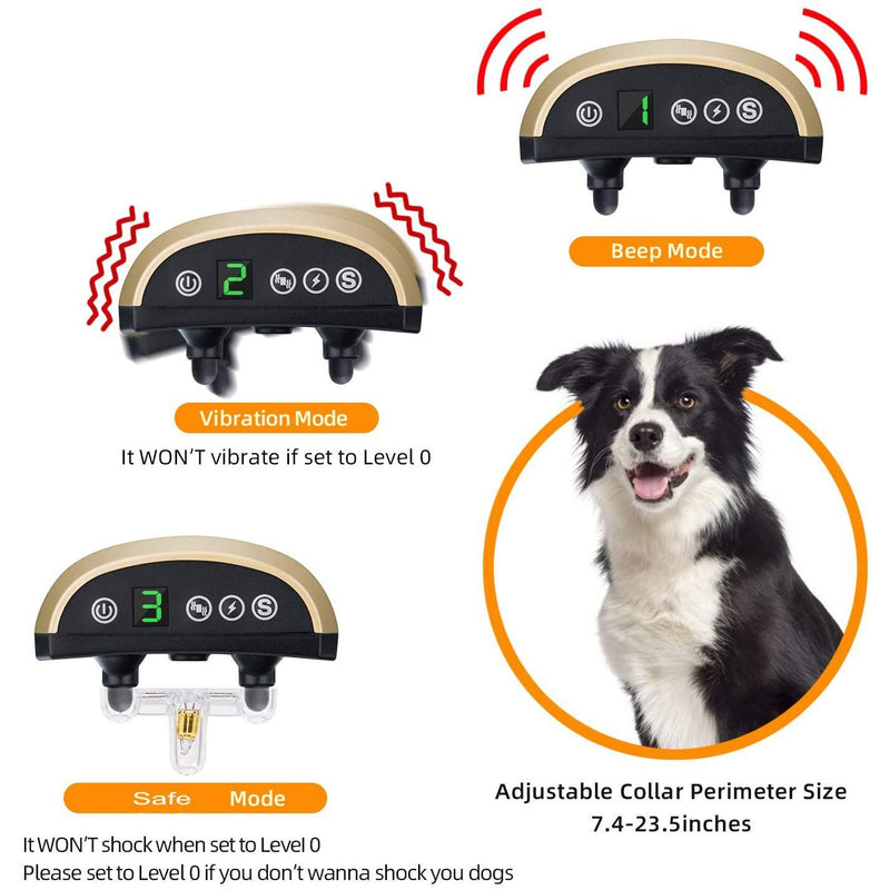 USB Rechargeable Waterproof Dog Bark Collar with Vibration and Beep Pet Supplies - DailySale
