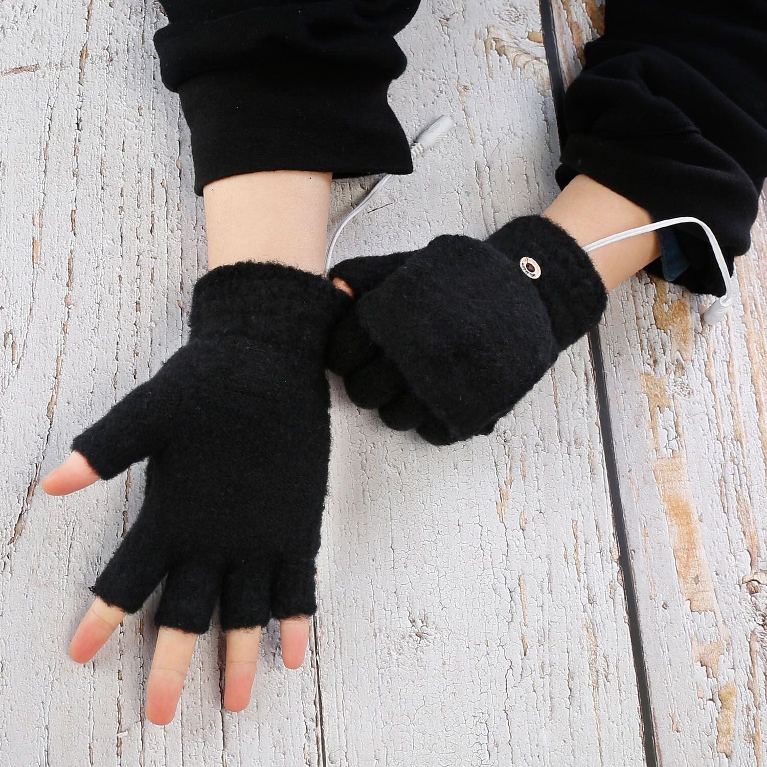 USB Wool Heated Gloves Mitten Sports & Outdoors - DailySale