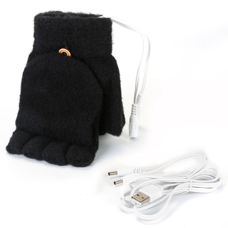 USB Wool Heated Gloves Mitten