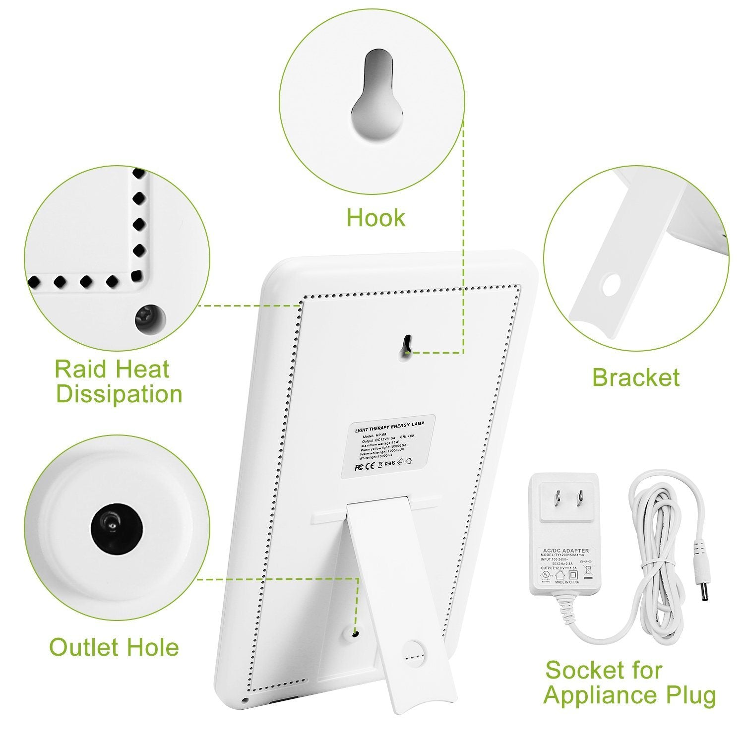 UV-Free LED Light Therapy Lamp Wellness - DailySale