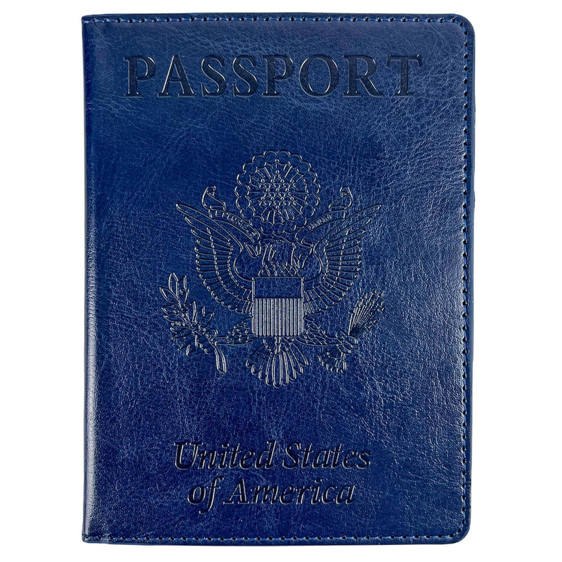 Vaccination Card Holder Passport Wallet Bags & Travel Navy - DailySale