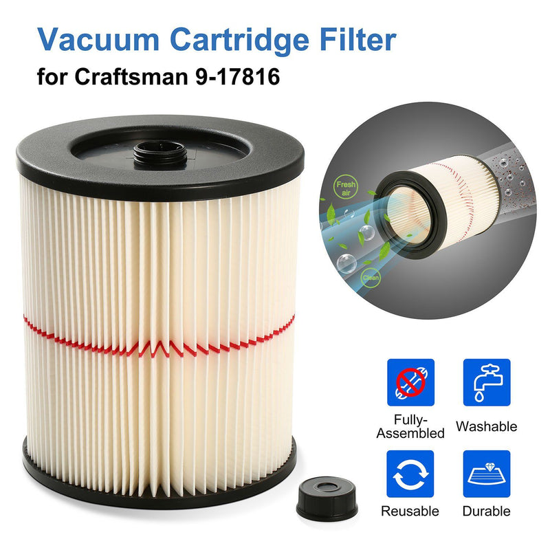 Vacuum Cartridge Filter Replacement Household Appliances - DailySale
